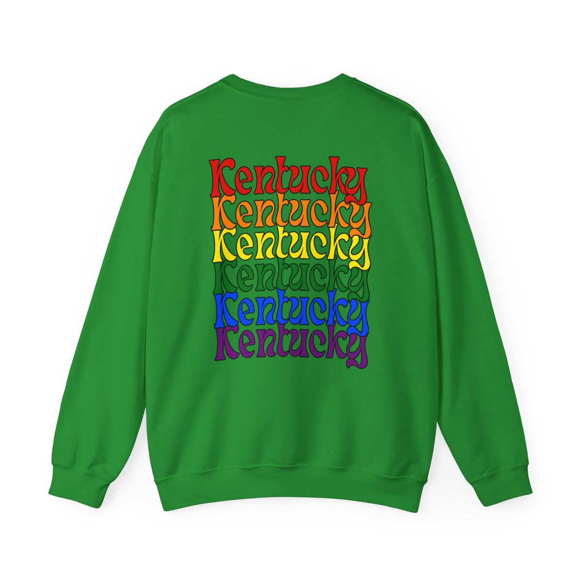 Kentucky Rainbow Stacked Font Crewneck Sweatshirt