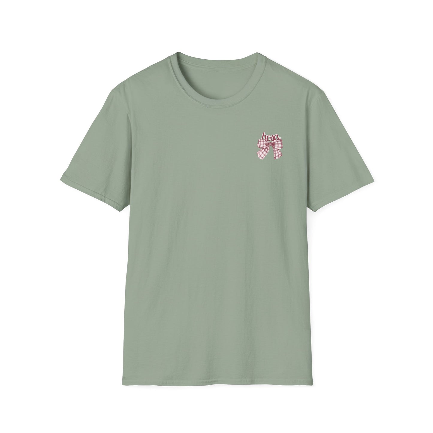 HOSA Tee with bow, stethoscope, bp cuff - Unisex T-Shirt