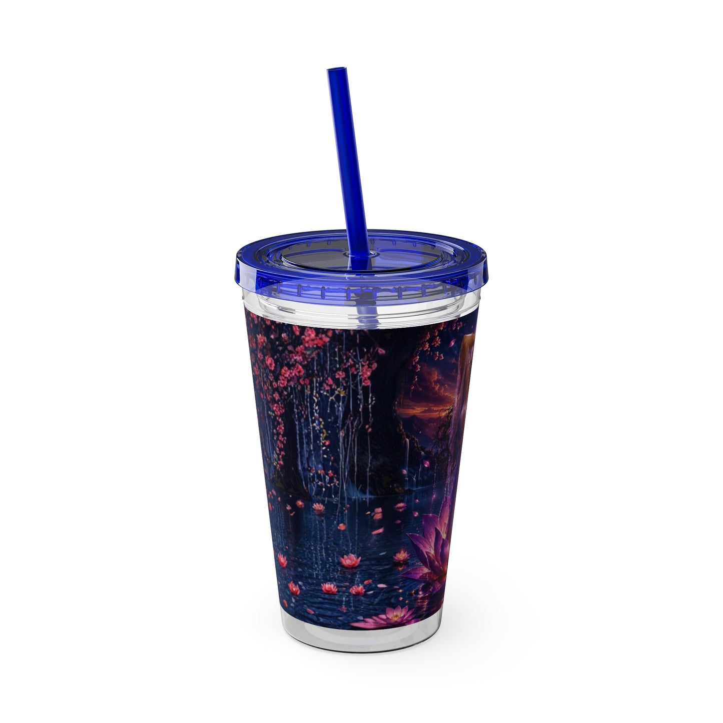 Water Goddess 16oz Sunsplash Straw Tumbler | Andi B. Designs