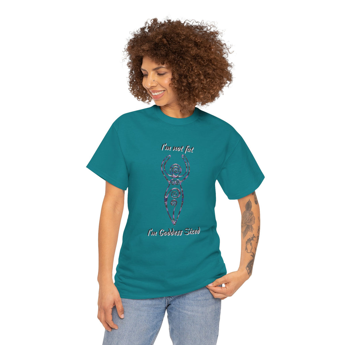 Goddess Sized Tee — "I'm not fat, I'm Goddess Sized" Empowerment T‑Shirt | Andi B. Designs