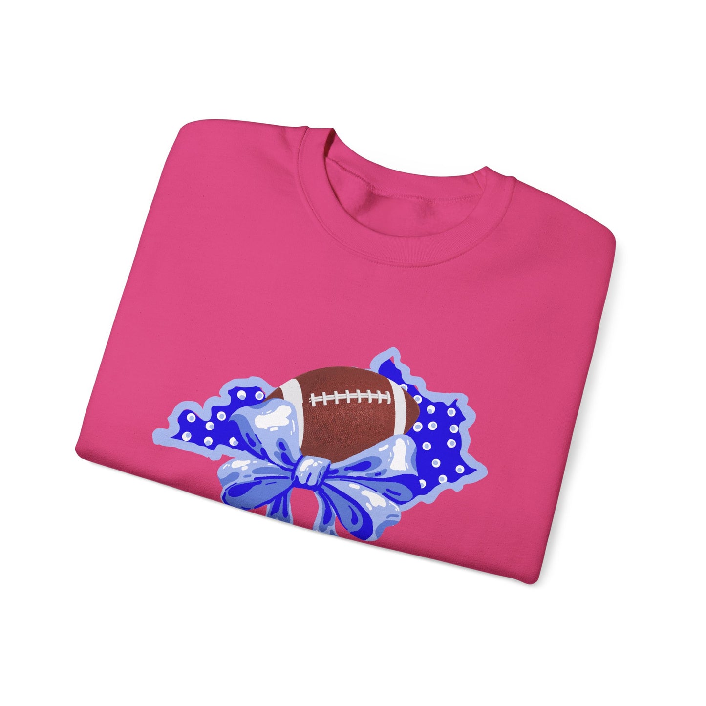Football and Bows Crewneck Sweatshirt for Fans!