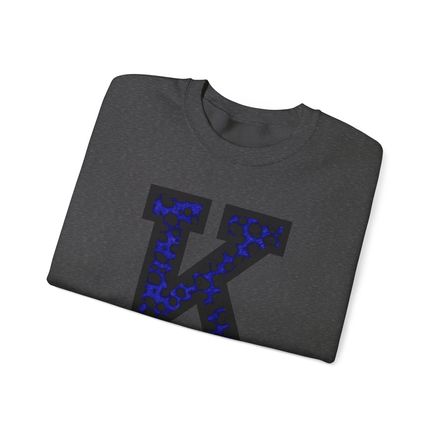 Big K for Kentucky Blue Cheetah Print Crewneck
