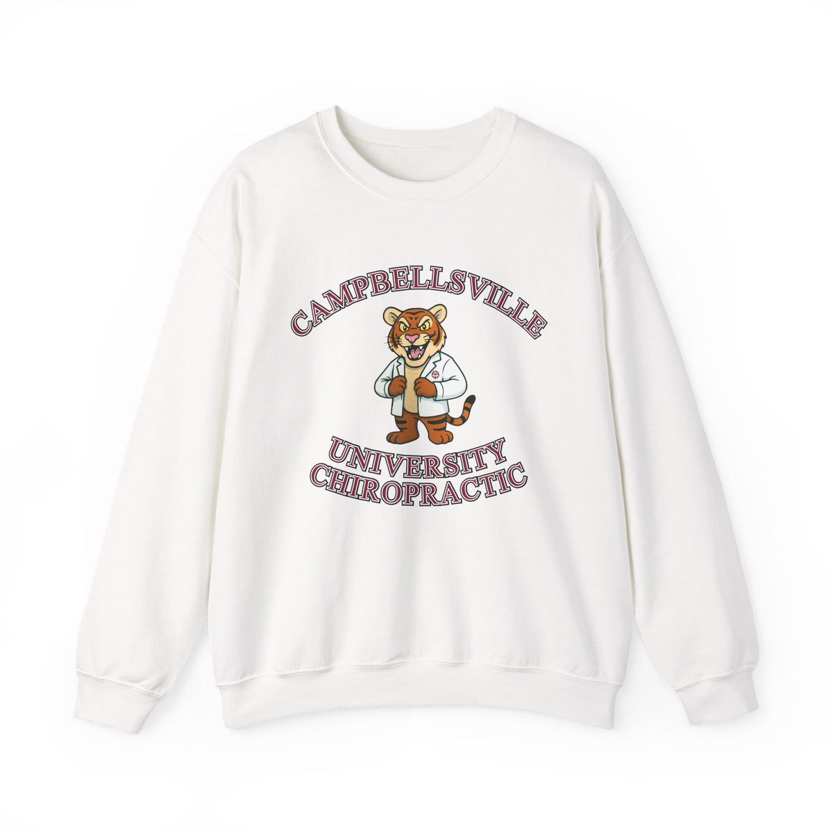 Campbellsville University Chiropractic Crewneck Sweatshirt — Retro Mascot Pullover