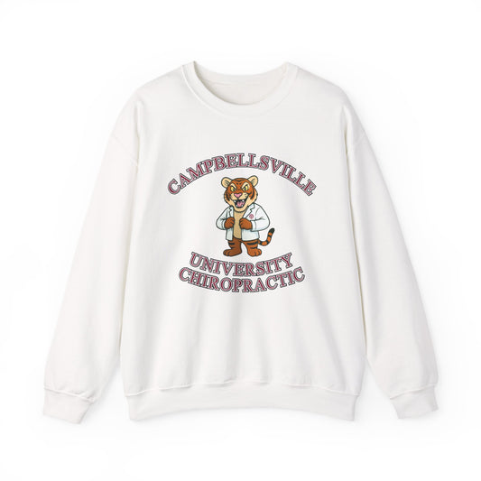 Campbellsville University Chiropractic Crewneck Sweatshirt — Retro Mascot Pullover