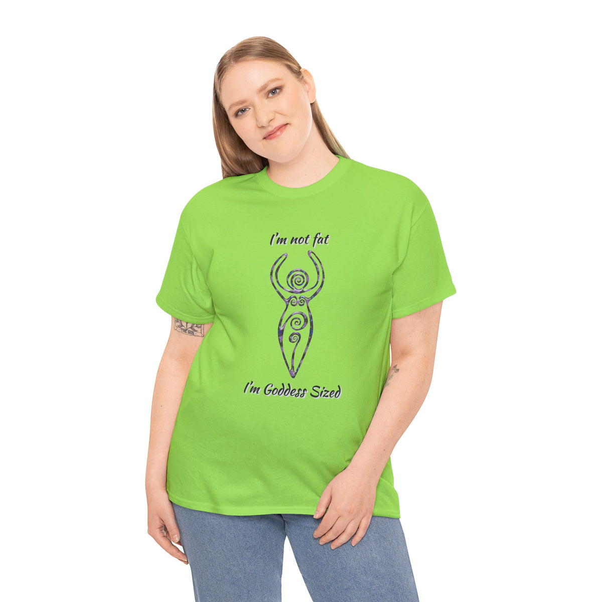 Goddess Sized Tee — "I'm not fat, I'm Goddess Sized" Empowerment T‑Shirt | Andi B. Designs