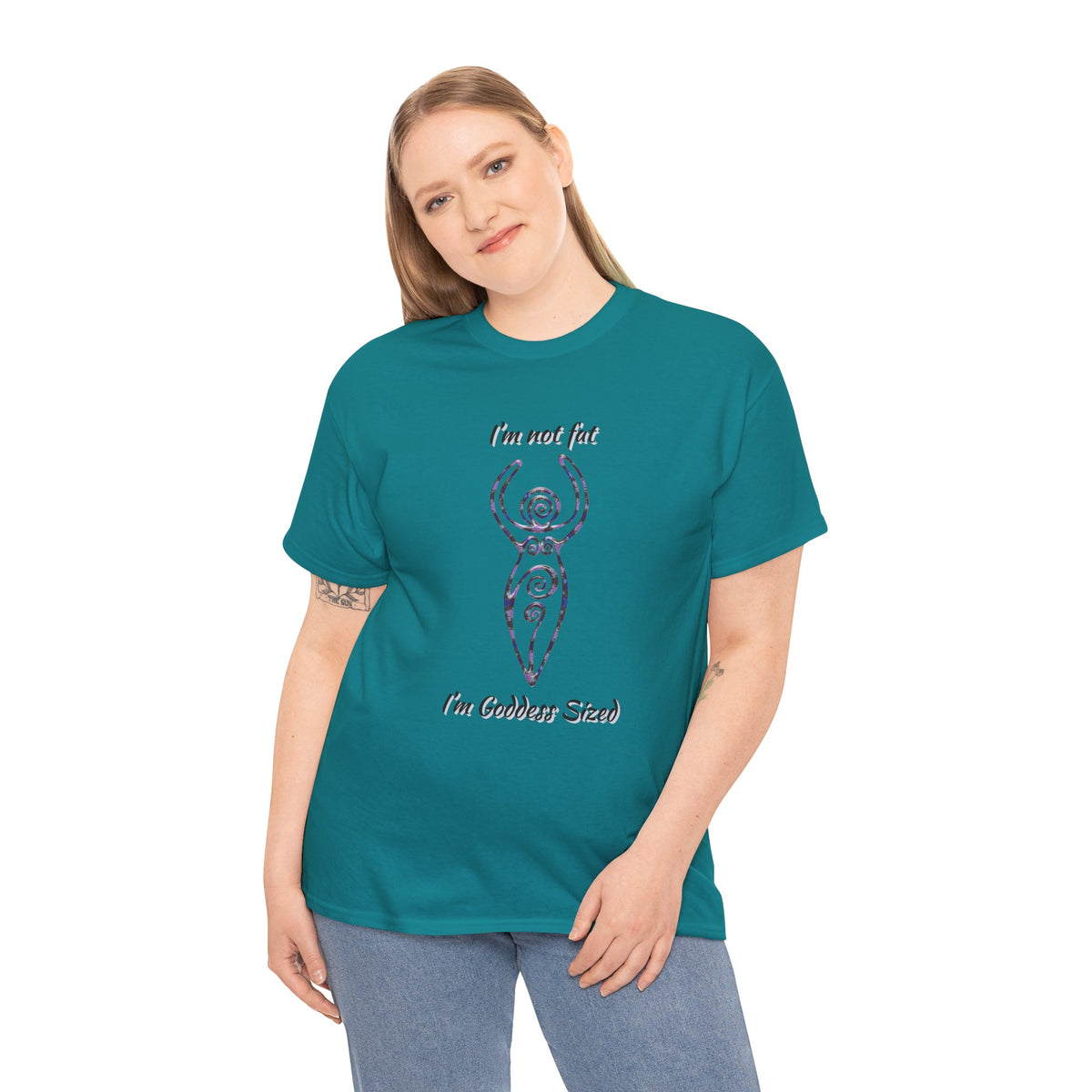 Goddess Sized Tee — "I'm not fat, I'm Goddess Sized" Empowerment T‑Shirt | Andi B. Designs