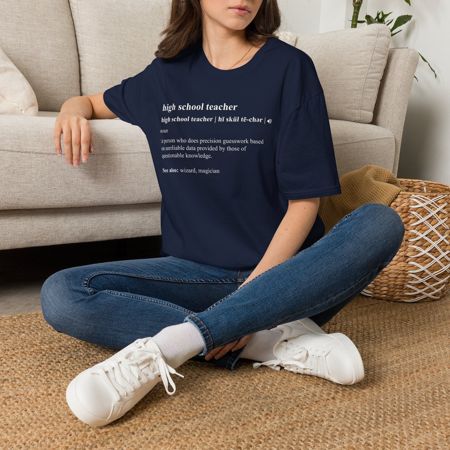 Teacher Definition T-Shirt — 'high school teacher' Funny Dictionary Tee