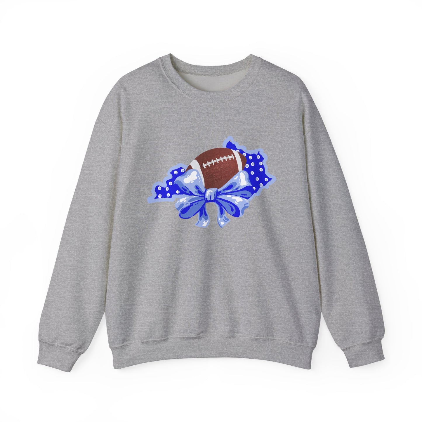 Football and Bows Crewneck Sweatshirt for Fans!