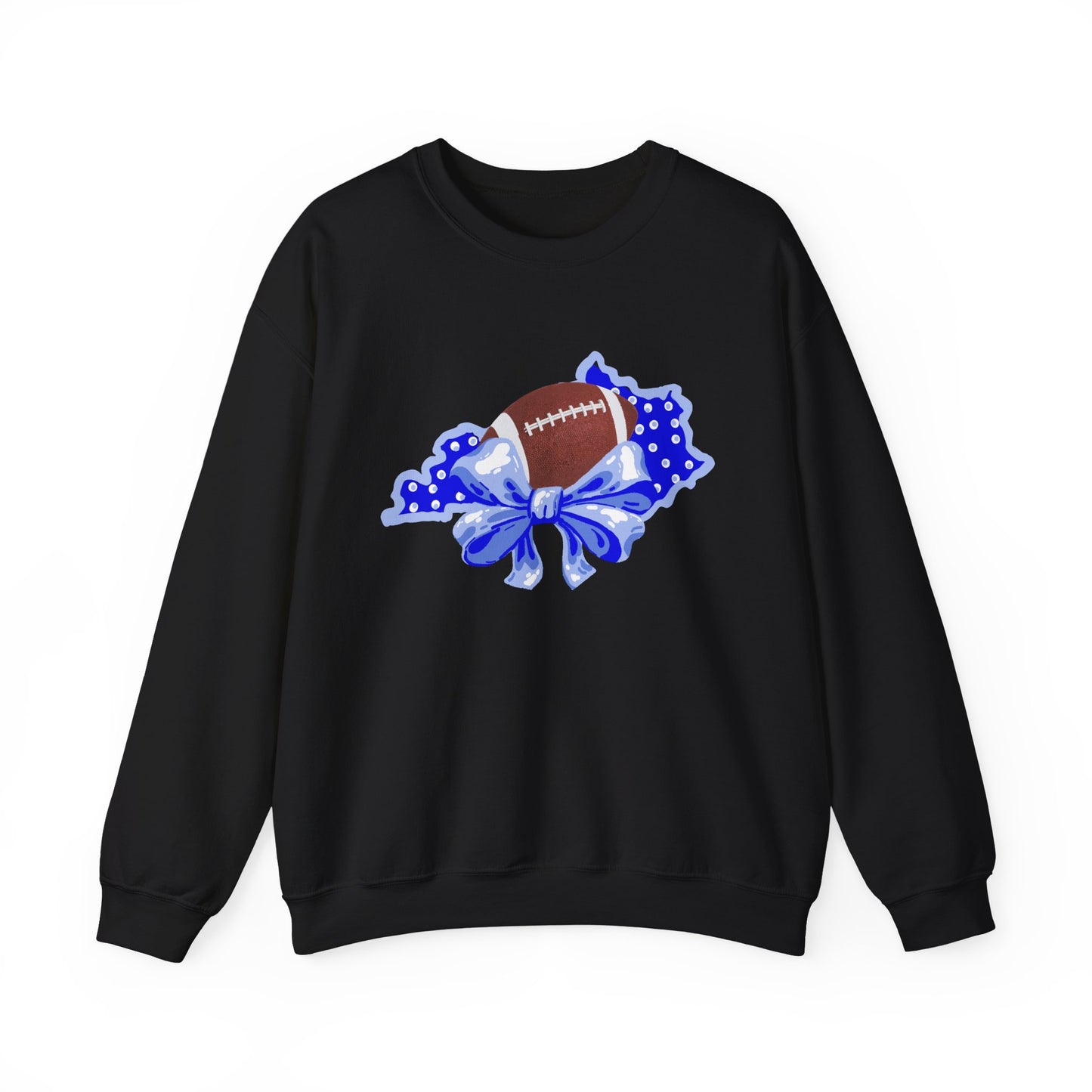 Football and Bows Crewneck Sweatshirt for Fans!
