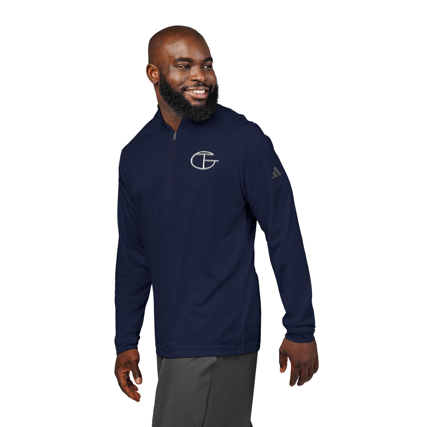 TG Athletic Apparel Embroidered Quarter-Zip Pullover — Lightweight Adidas® Performance Top