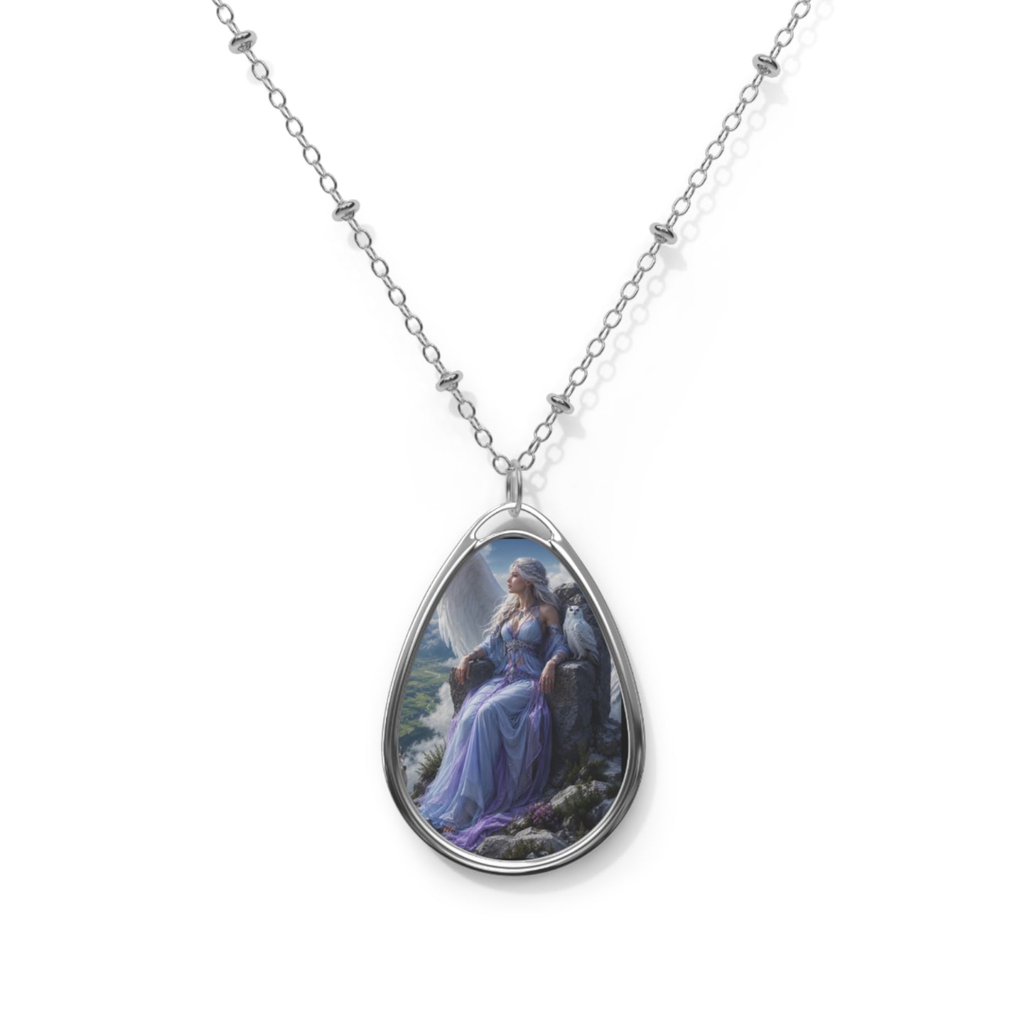 Air Goddess Oval Necklace | Andi B. Designs