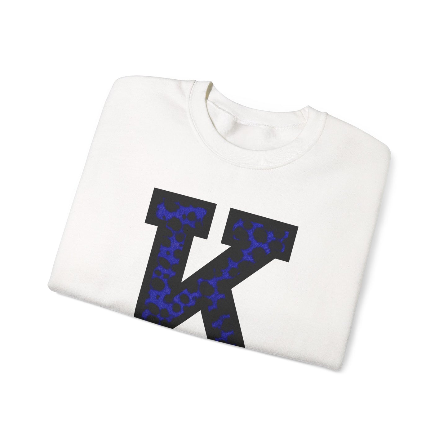 Big K for Kentucky Blue Cheetah Print Crewneck