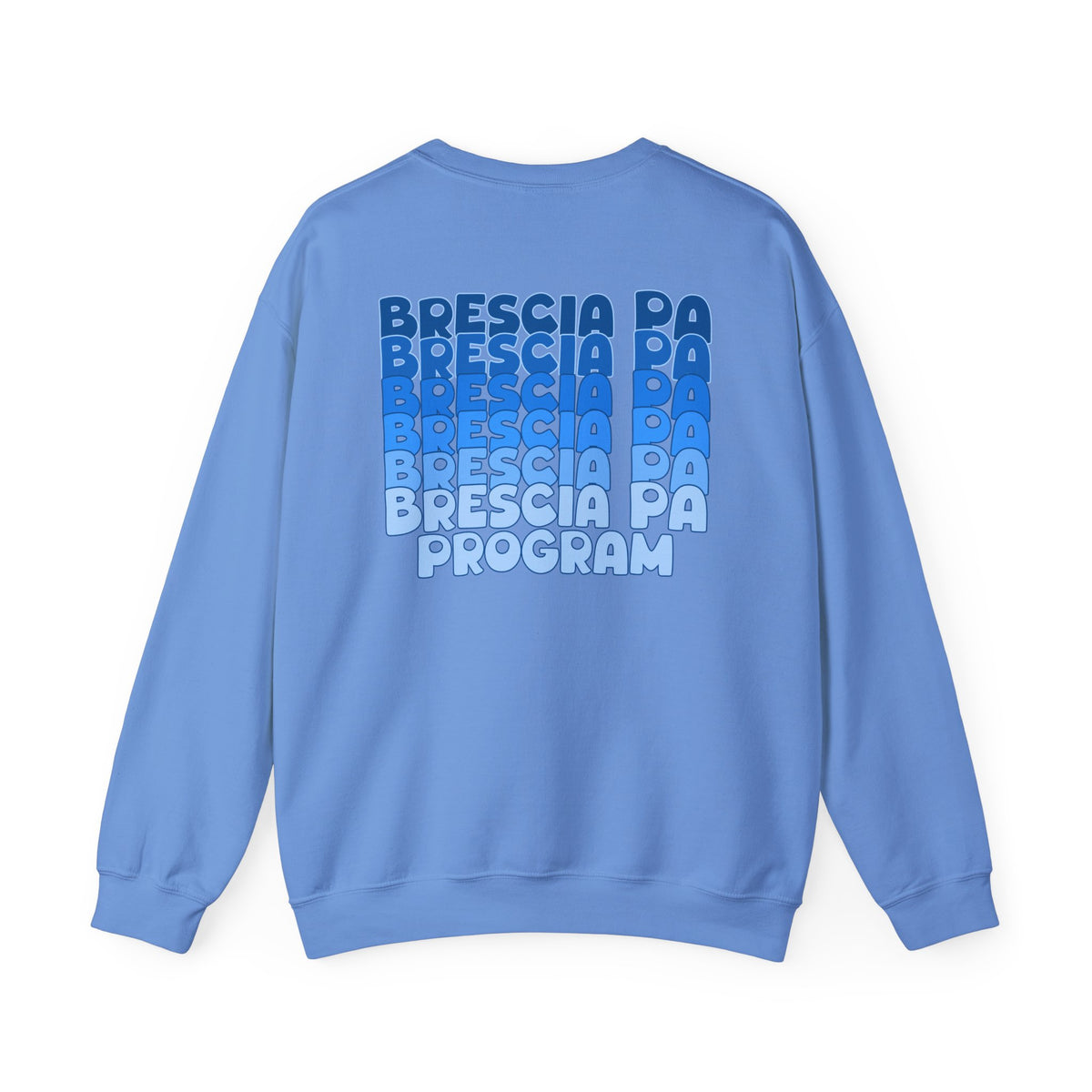 Brescia PA Program Blue Ombre Graphic Crewneck Sweatshirt