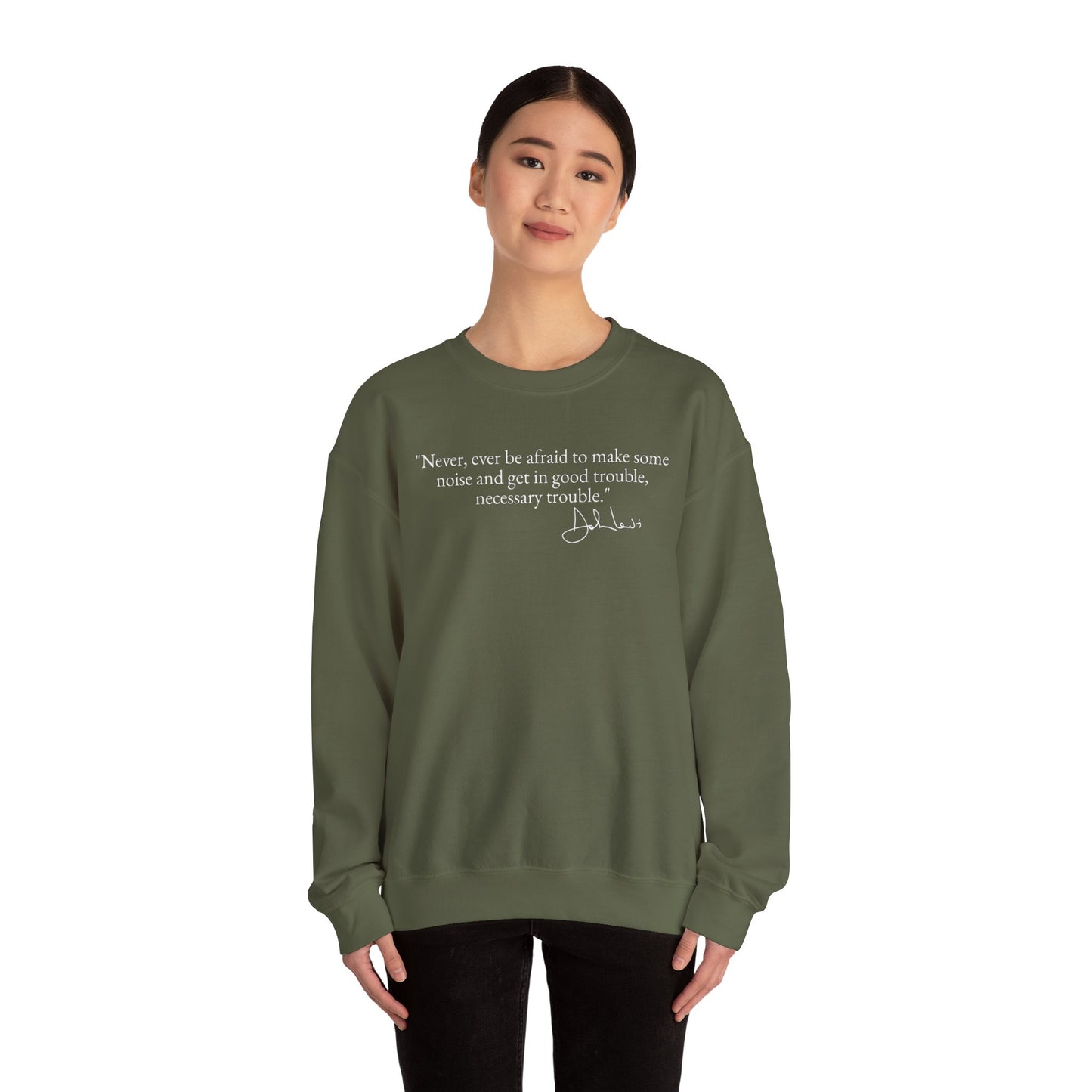 Good Trouble Crewneck | White Font