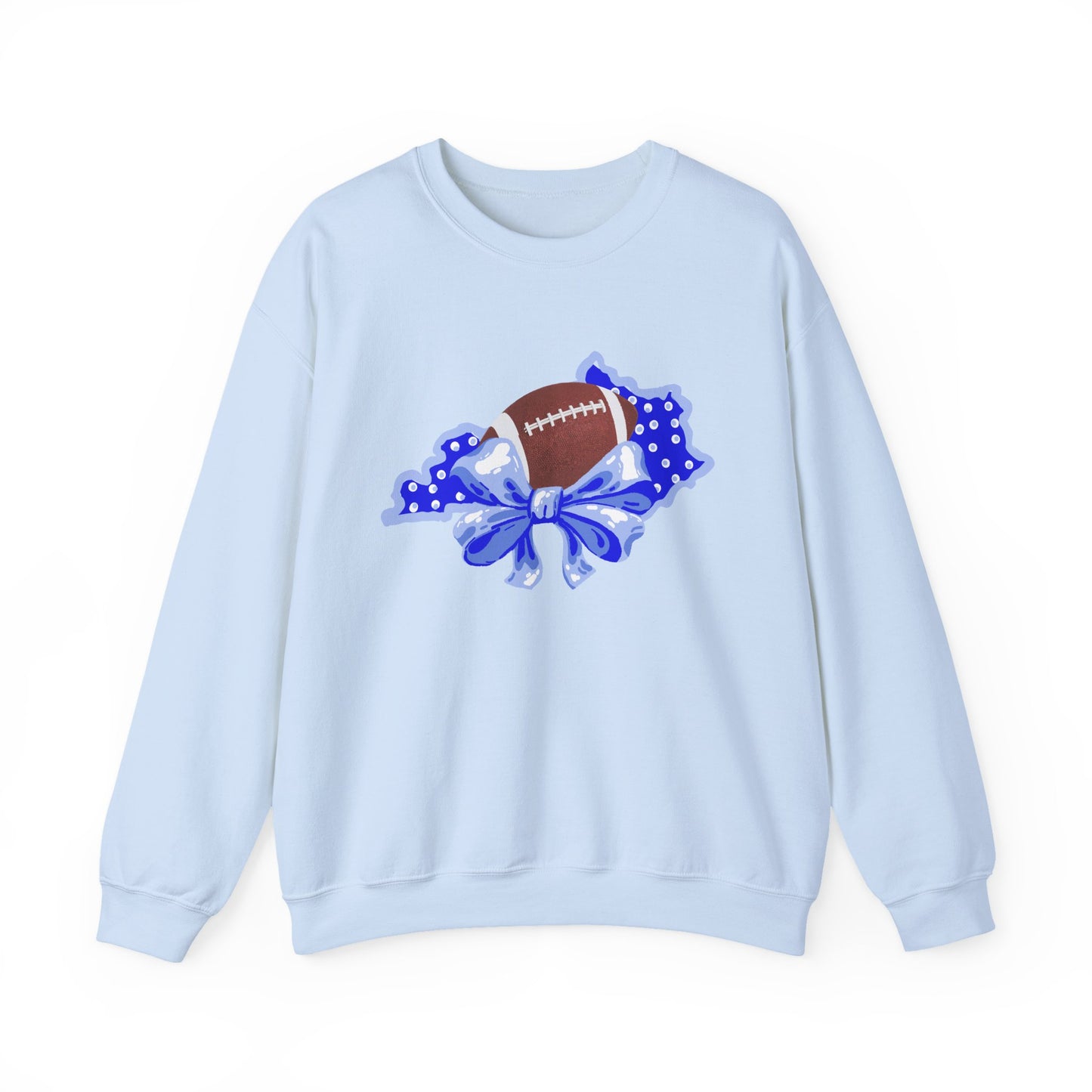 Football and Bows Crewneck Sweatshirt for Fans!