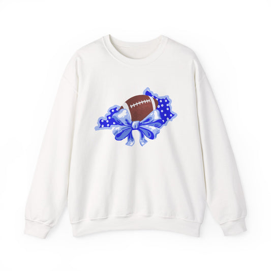 Football and Bows in the Bluegrass Crewneck for Fans!