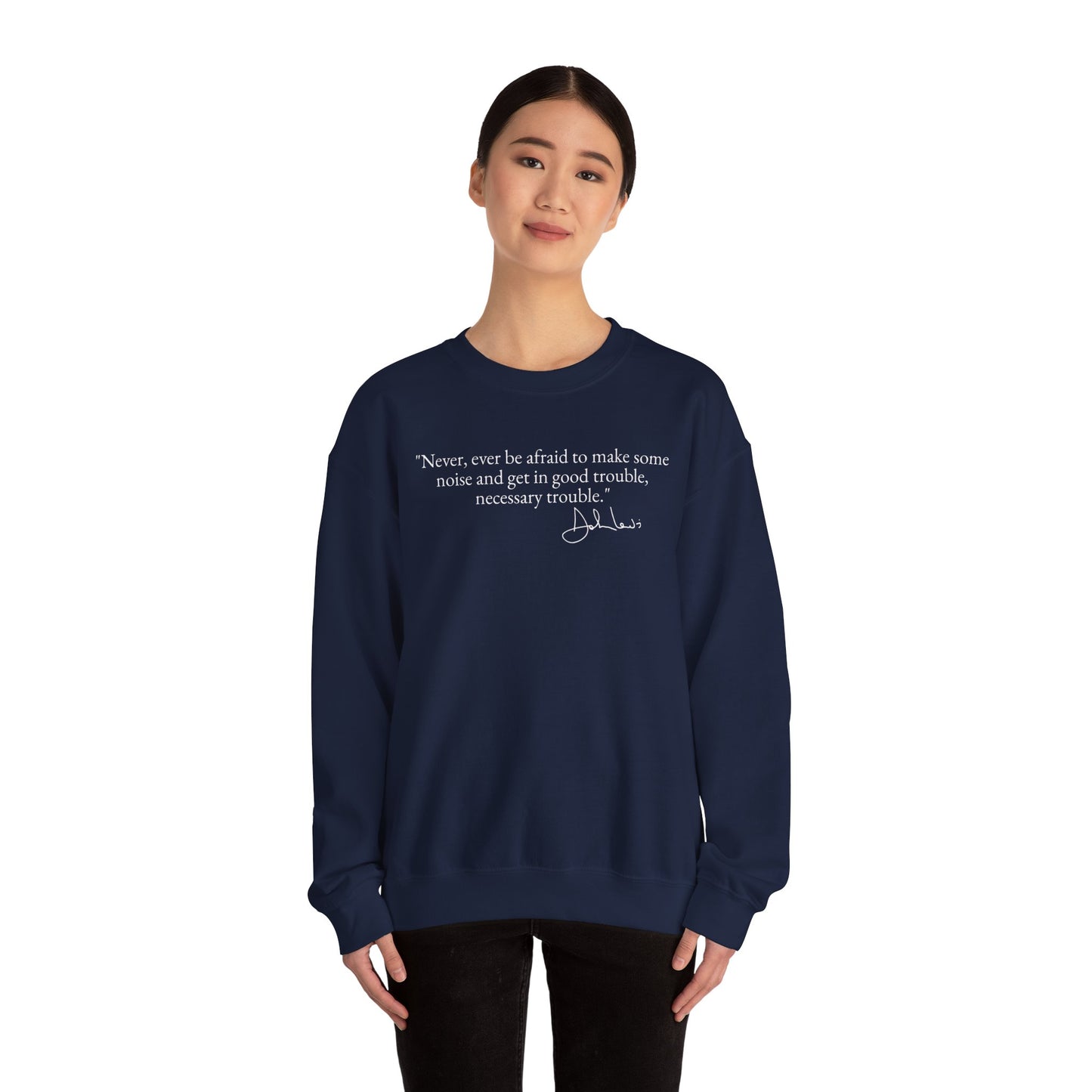 Good Trouble Crewneck | White Font
