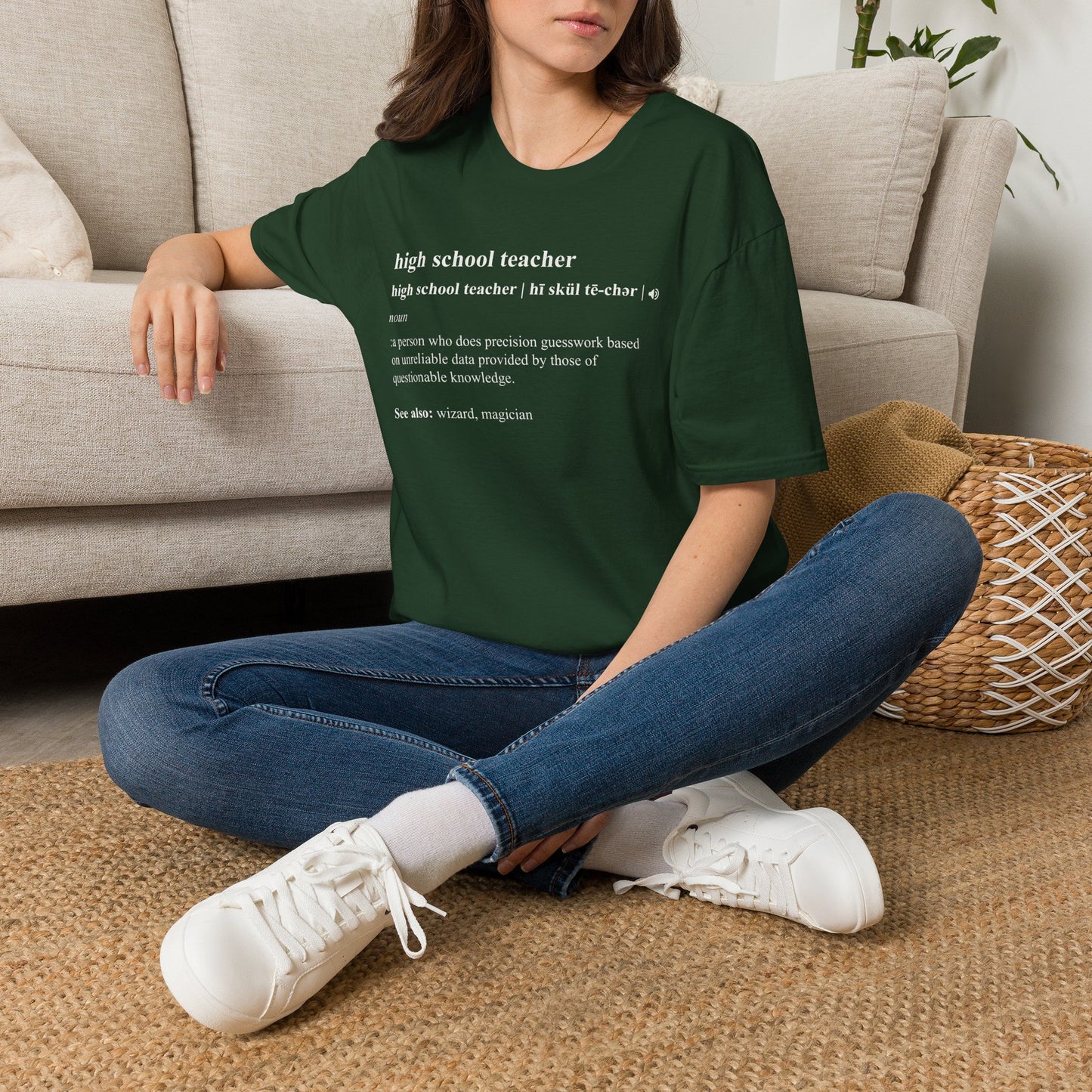 Teacher Definition T-Shirt — 'high school teacher' Funny Dictionary Tee
