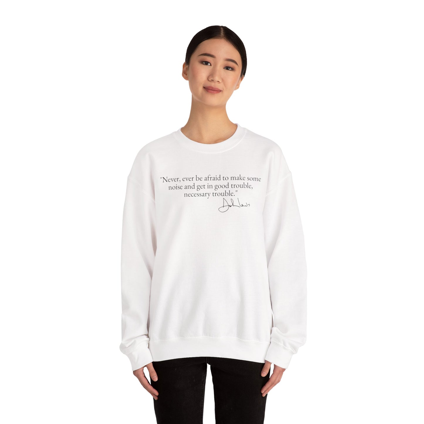Good Trouble Crewneck | Black Font