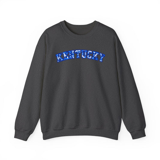 Kentucky Bright Blue Camo Crewneck Sweatshirt