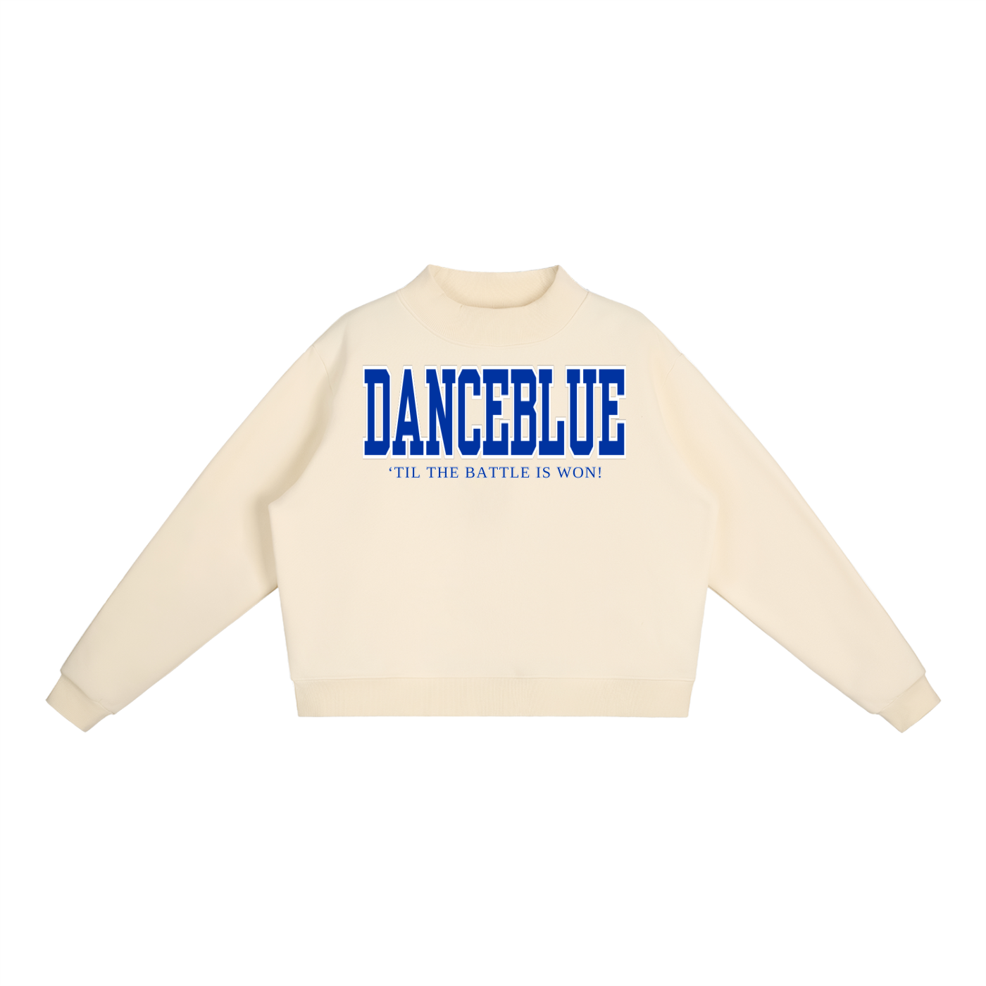 DanceBlue Mock Neck - Blue w/White Font