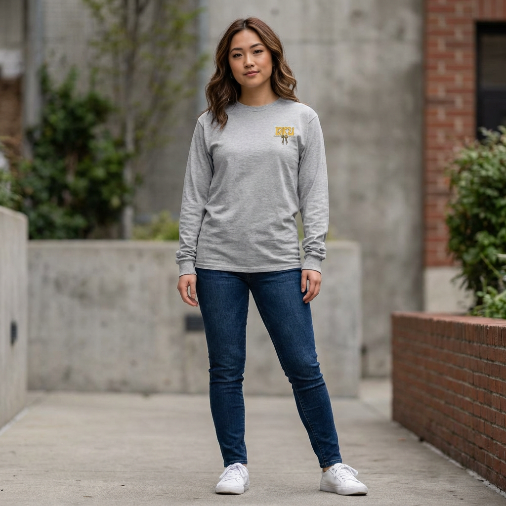 NKU Norse Ombre Stack Long Sleeve Tee