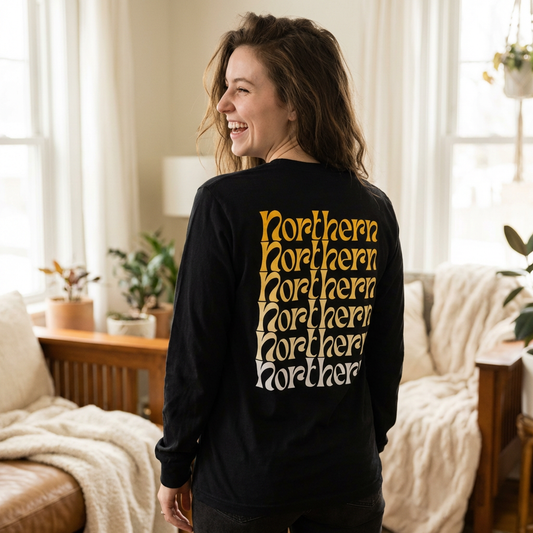 NKU Norse Ombre Stack Long Sleeve Tee