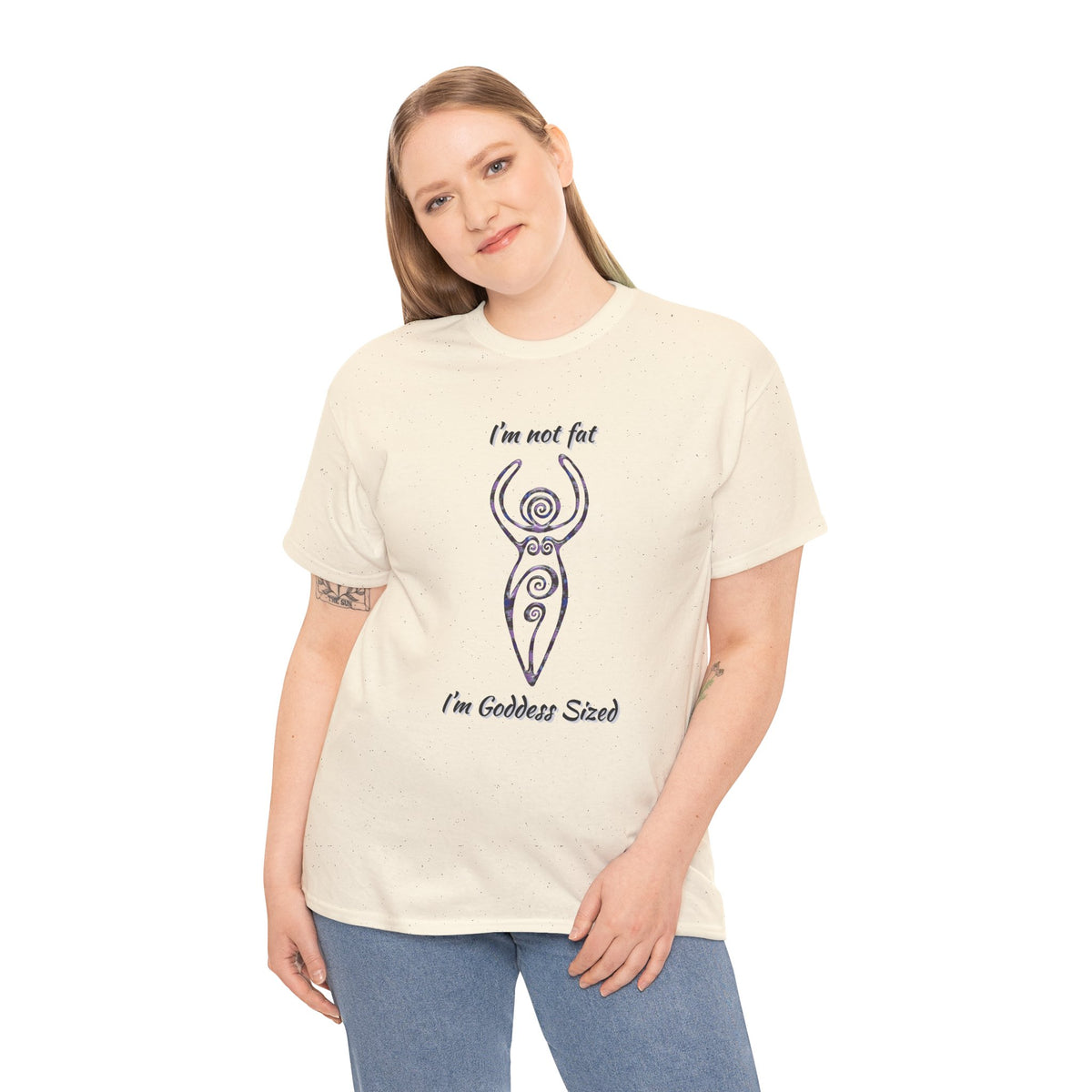 Goddess Sized Tee — "I'm not fat, I'm Goddess Sized" Empowerment T‑Shirt | Andi B. Designs