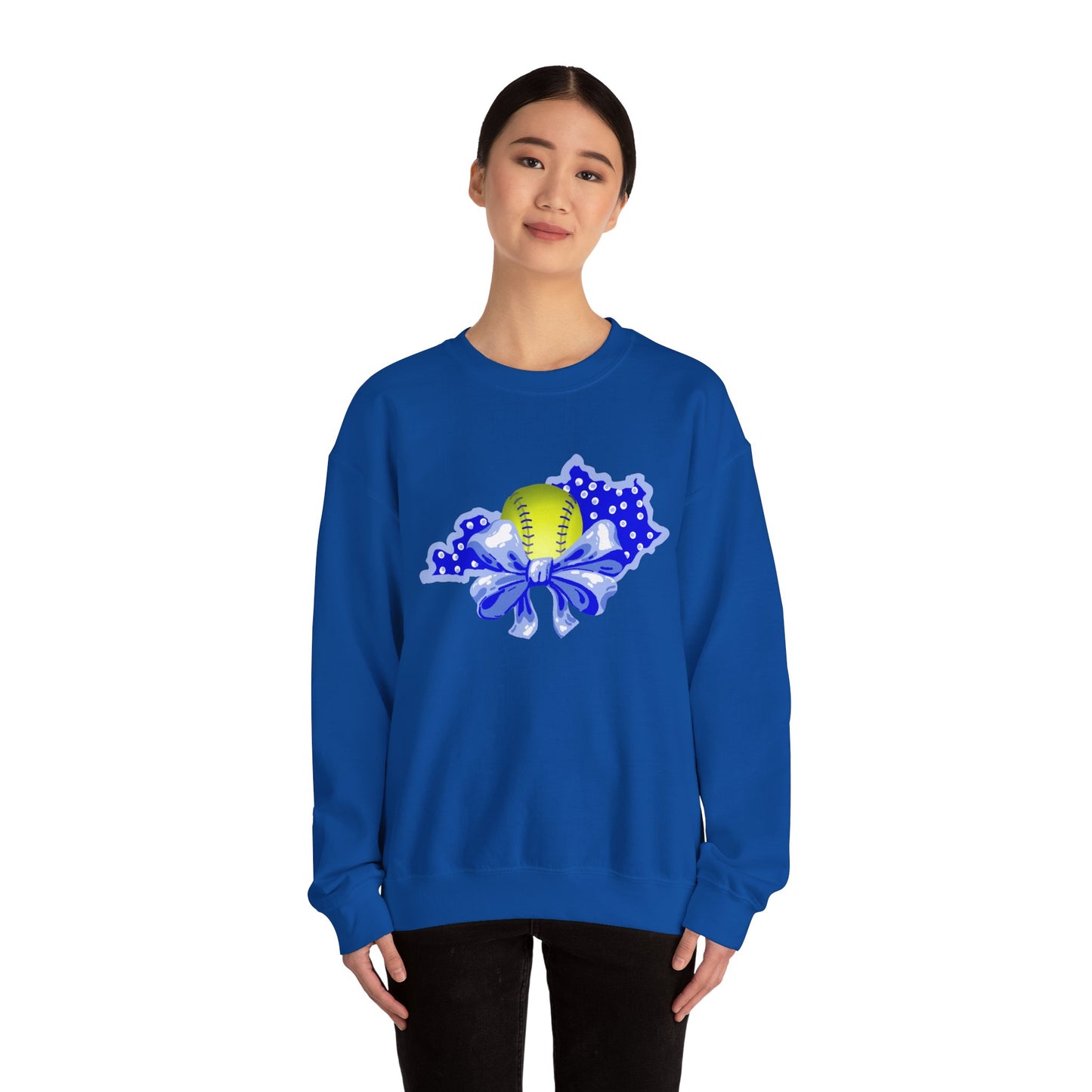 Softball and Bows Kentucky Crewneck