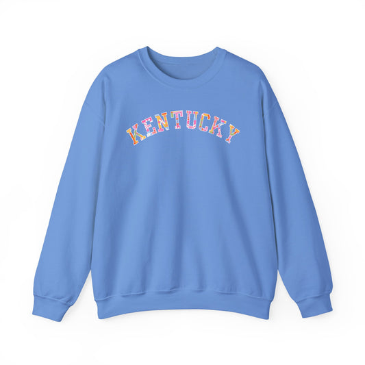 Kentucky Floral Patchwork Crewneck