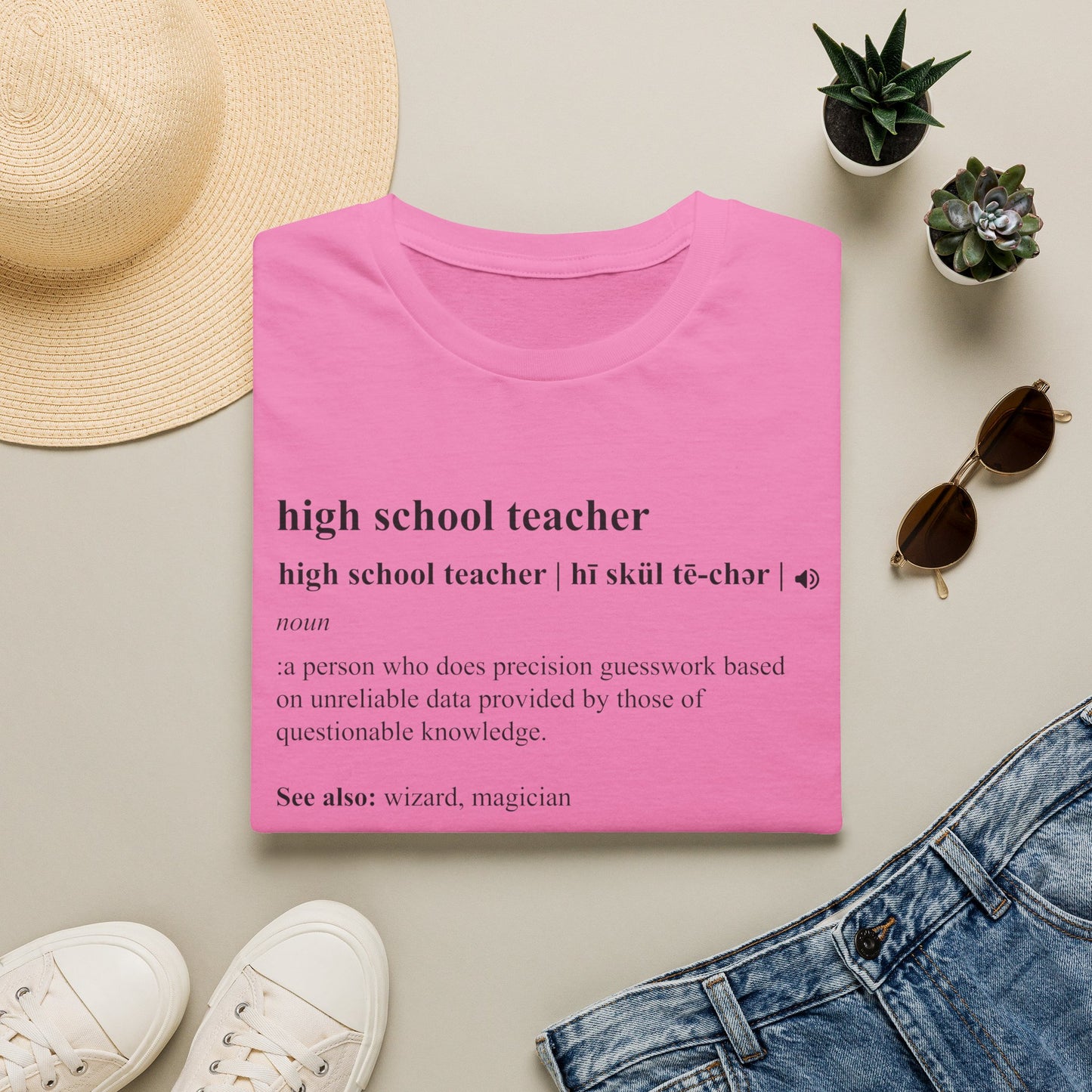 Teacher Definition T-Shirt — 'high school teacher' Funny Dictionary Tee