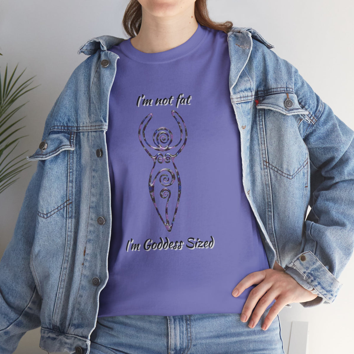 Goddess Sized Tee — "I'm not fat, I'm Goddess Sized" Empowerment T‑Shirt | Andi B. Designs