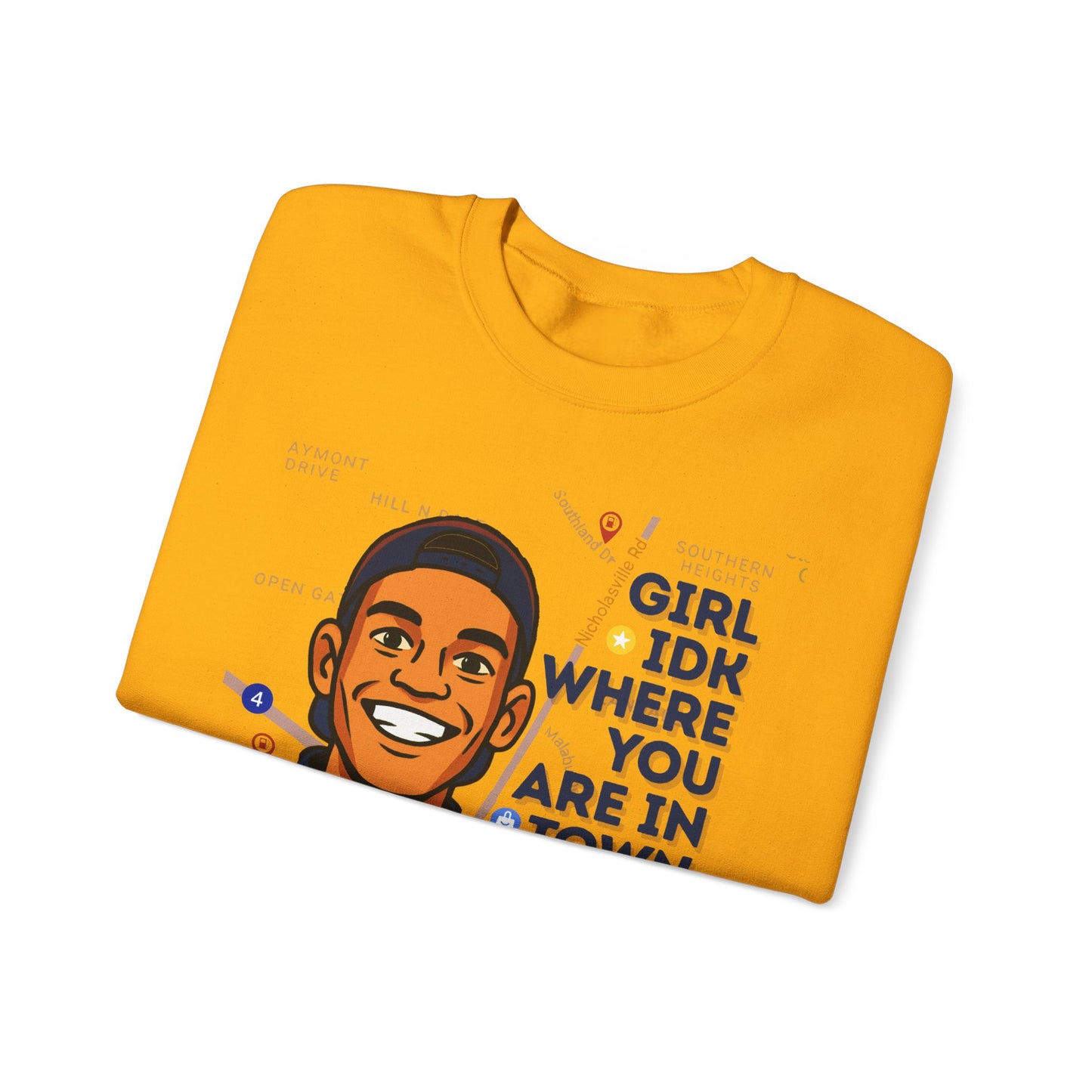 GreatbatchofCookies “Girl Idk Where You Are In Town…” | Lexington Kentucky Crewneck (Dark Font)