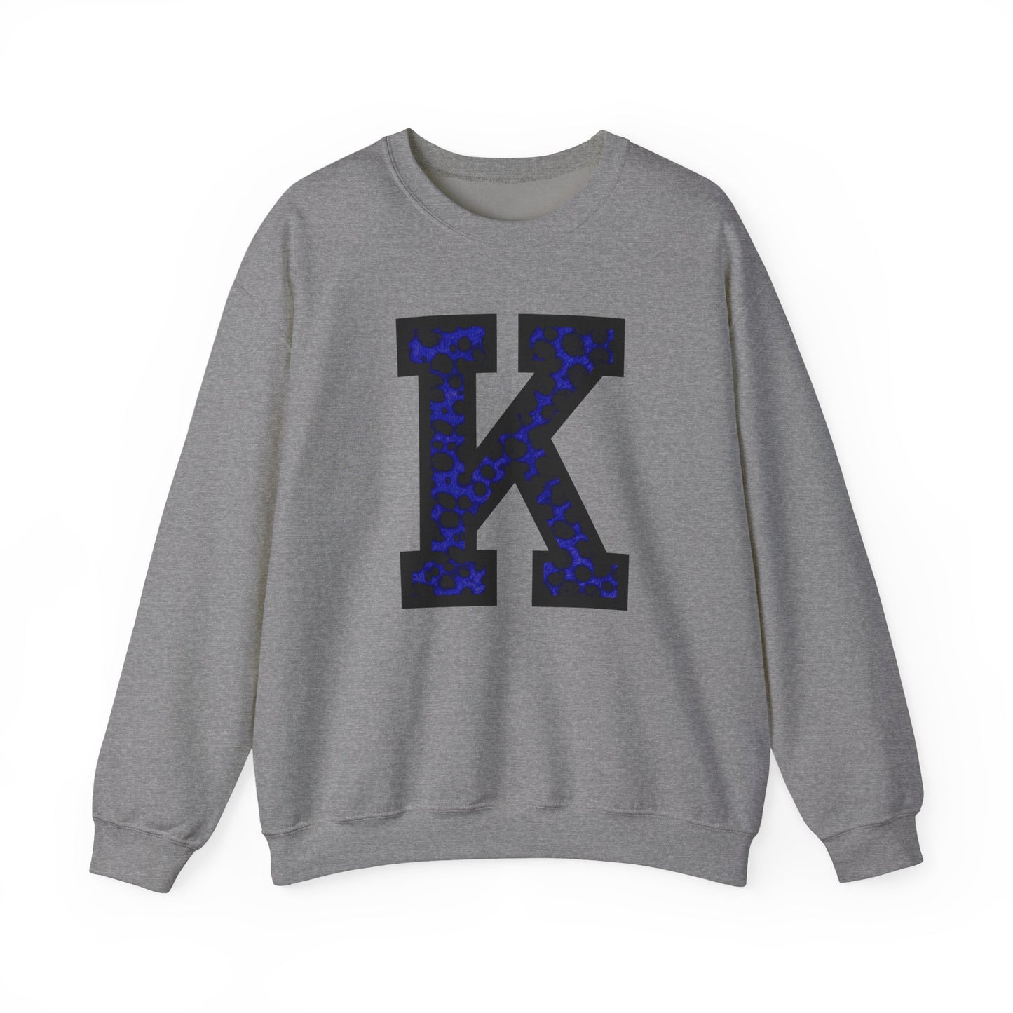 Big K for Kentucky Blue Cheetah Print Crewneck