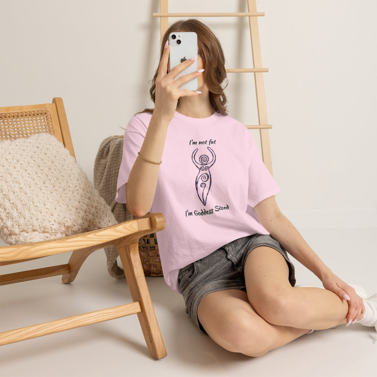Goddess Sized Tee — "I'm not fat, I'm Goddess Sized" Empowerment T‑Shirt | Andi B. Designs
