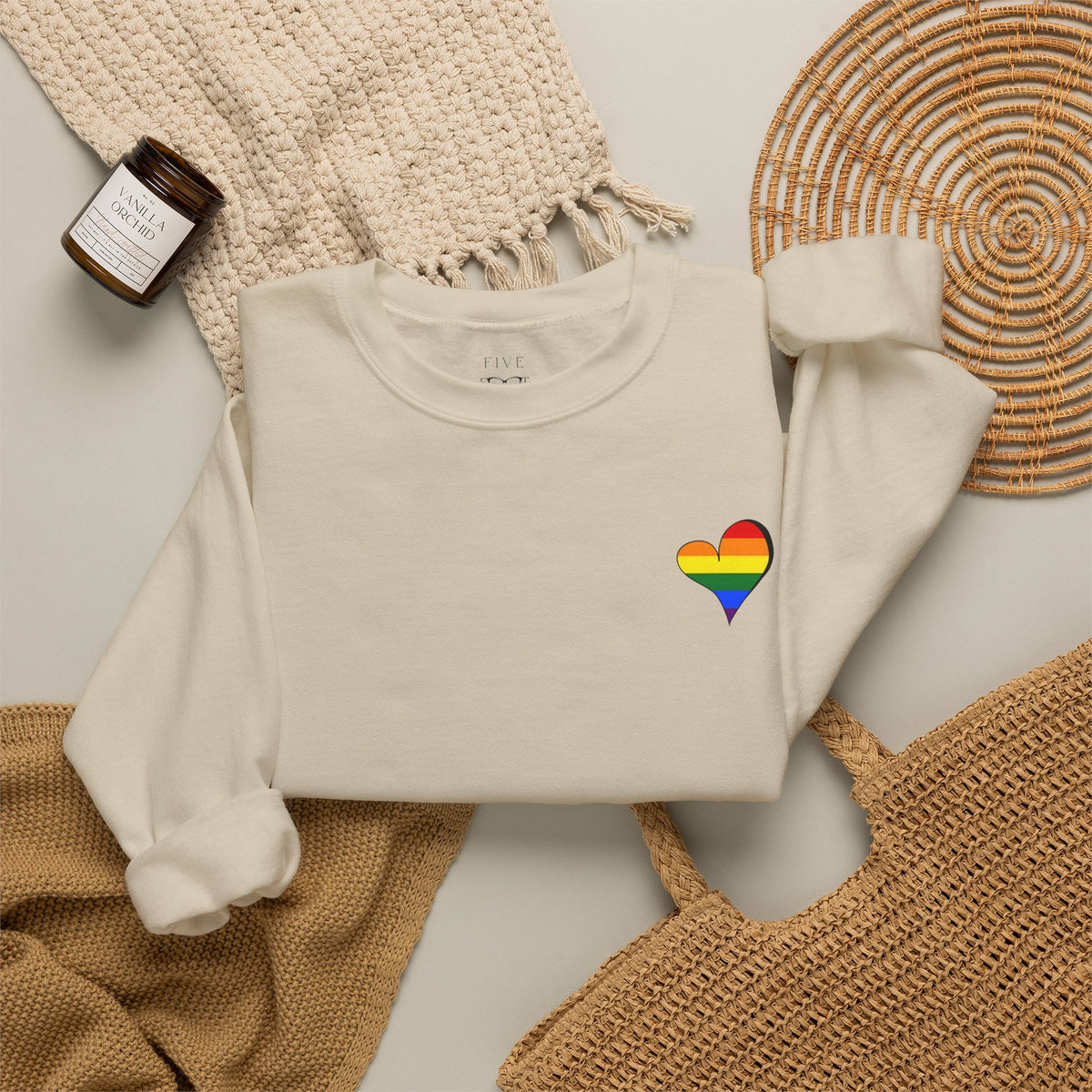 Kentucky Rainbow Stacked Font Crewneck Sweatshirt