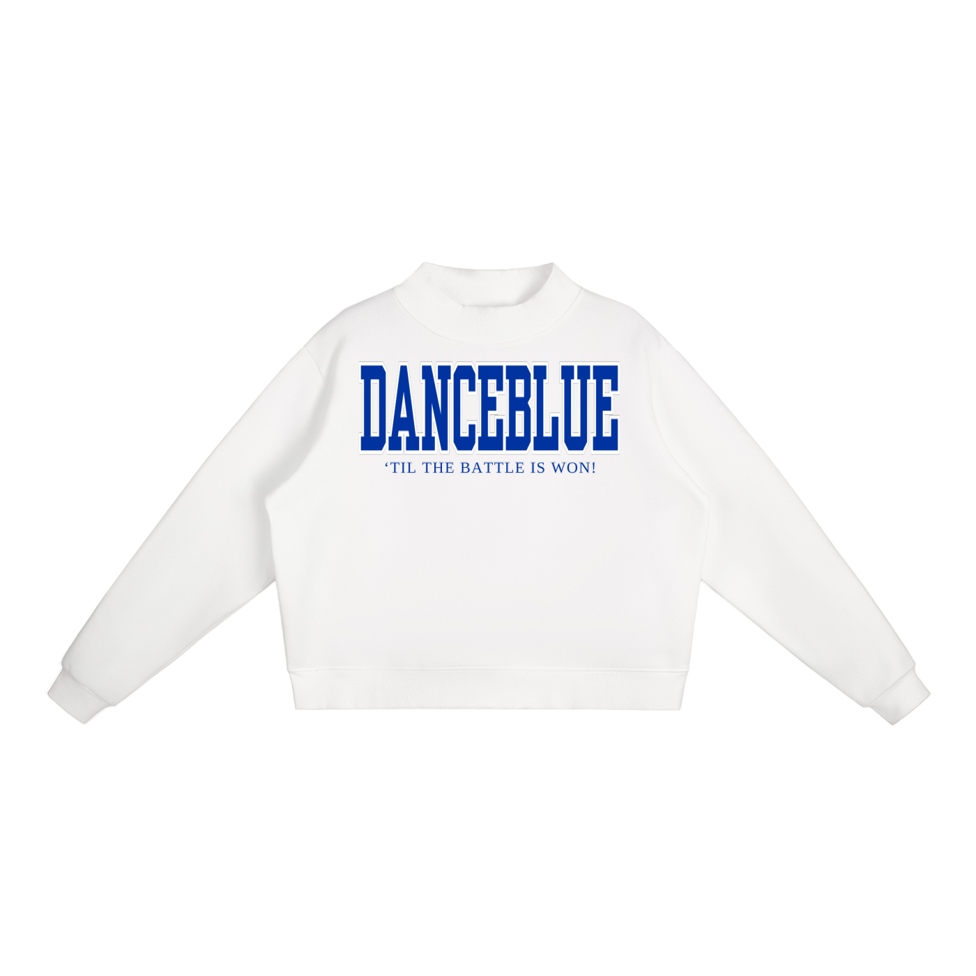 DanceBlue Mock Neck - Blue w/White Font