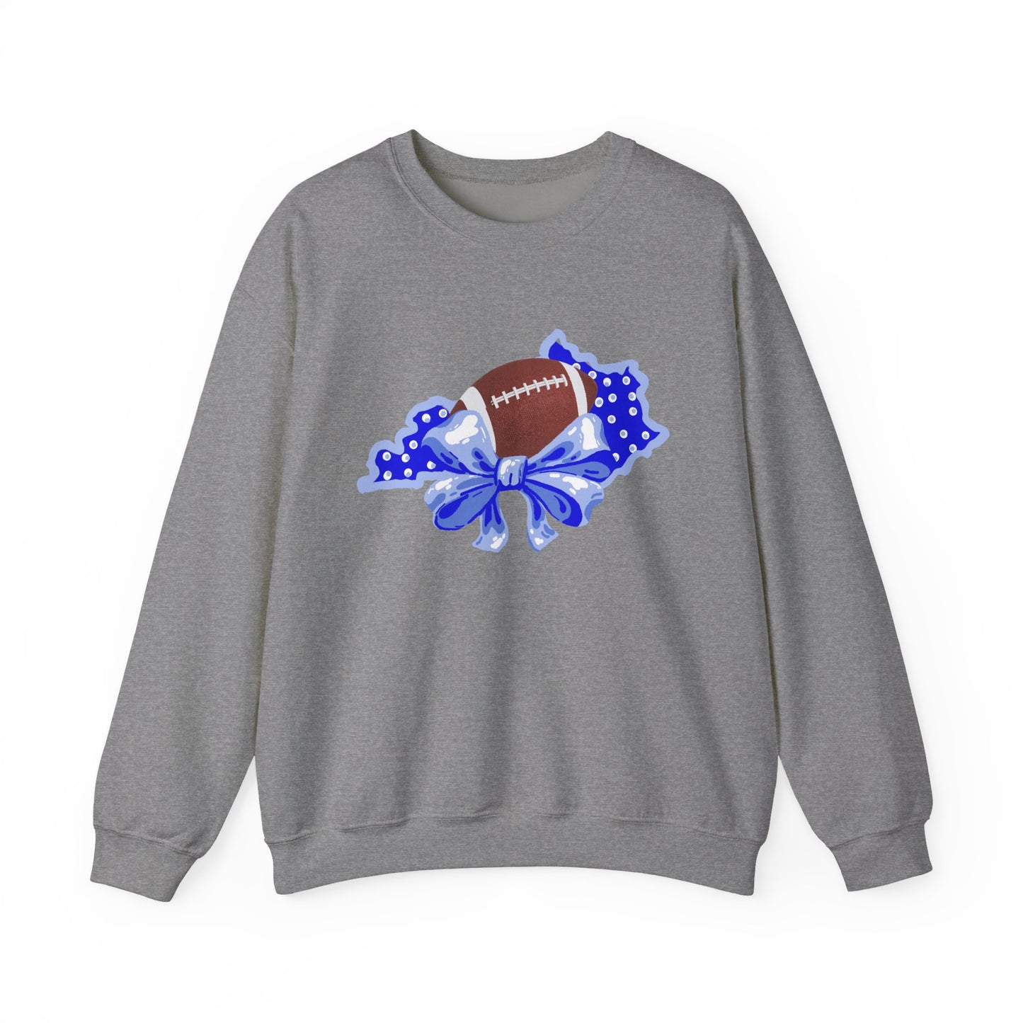 Football and Bows Crewneck Sweatshirt for Fans!