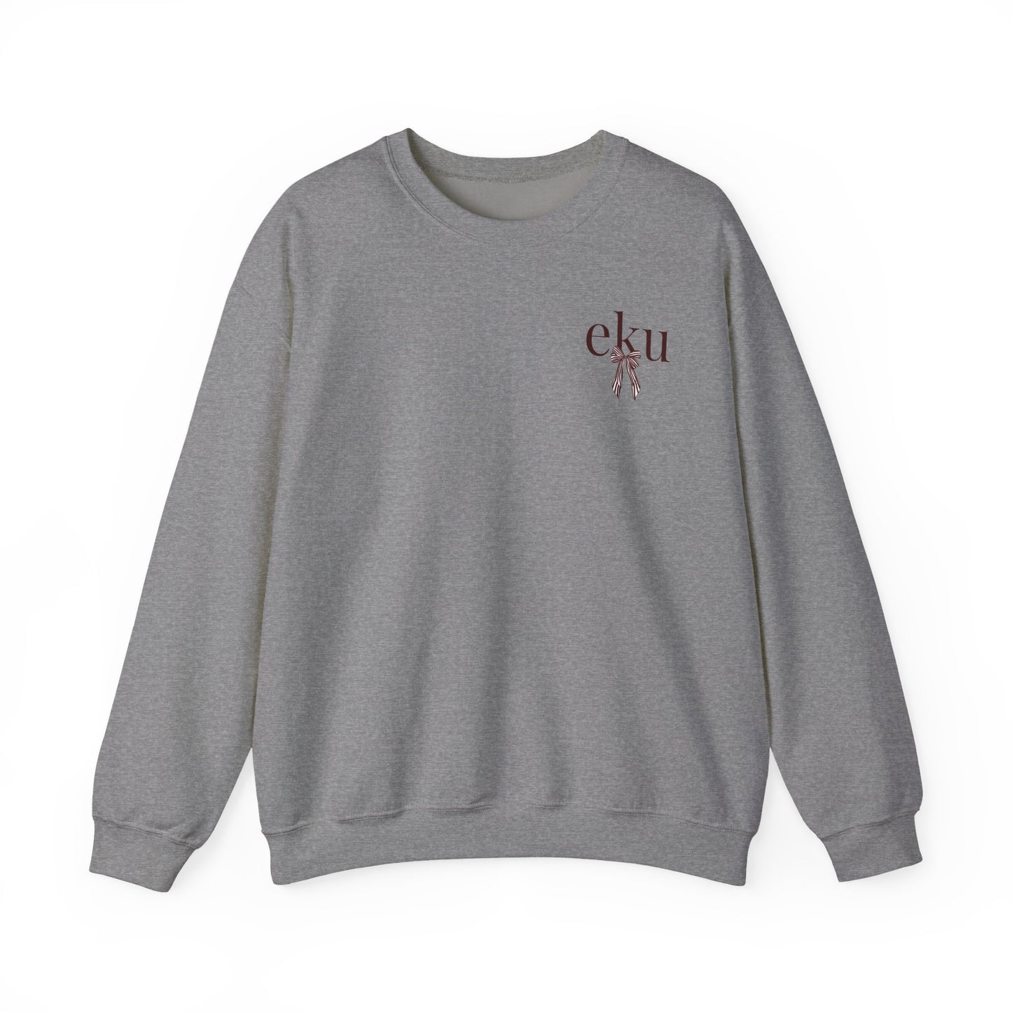 Eastern Kentucky University Striped Bow Crewneck