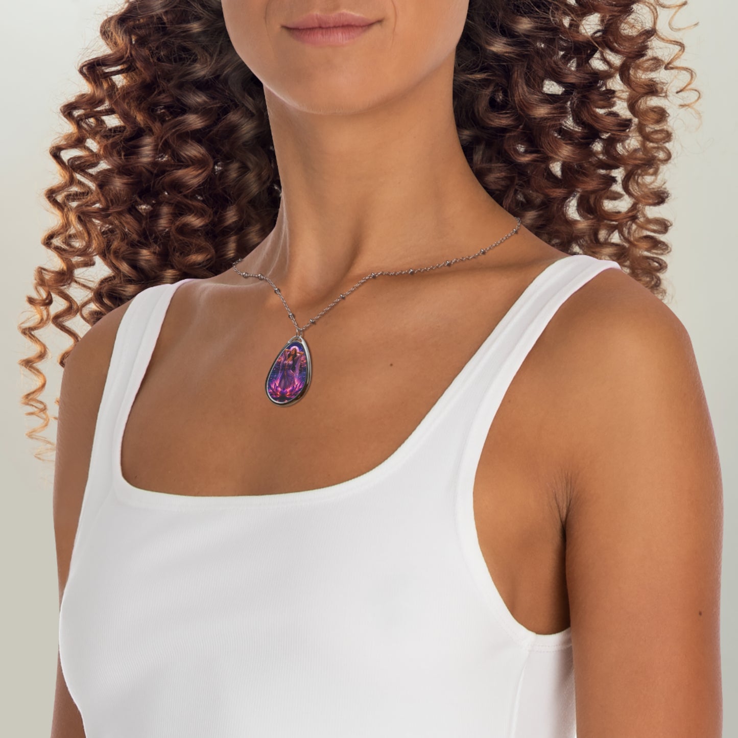Water Goddess Oval Necklace | Andi B. Designs