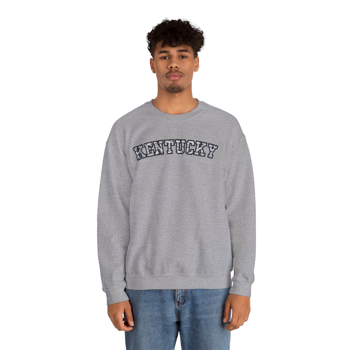 Kentucky Grey Modern Camo Crewneck Sweatshirt