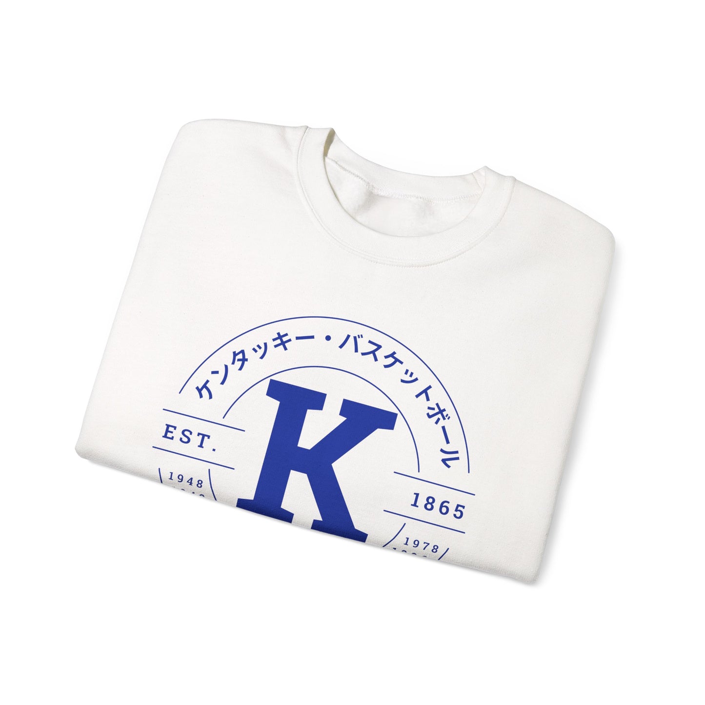 Vintage K Basketball Crewneck Sweatshirt (Blue Font)