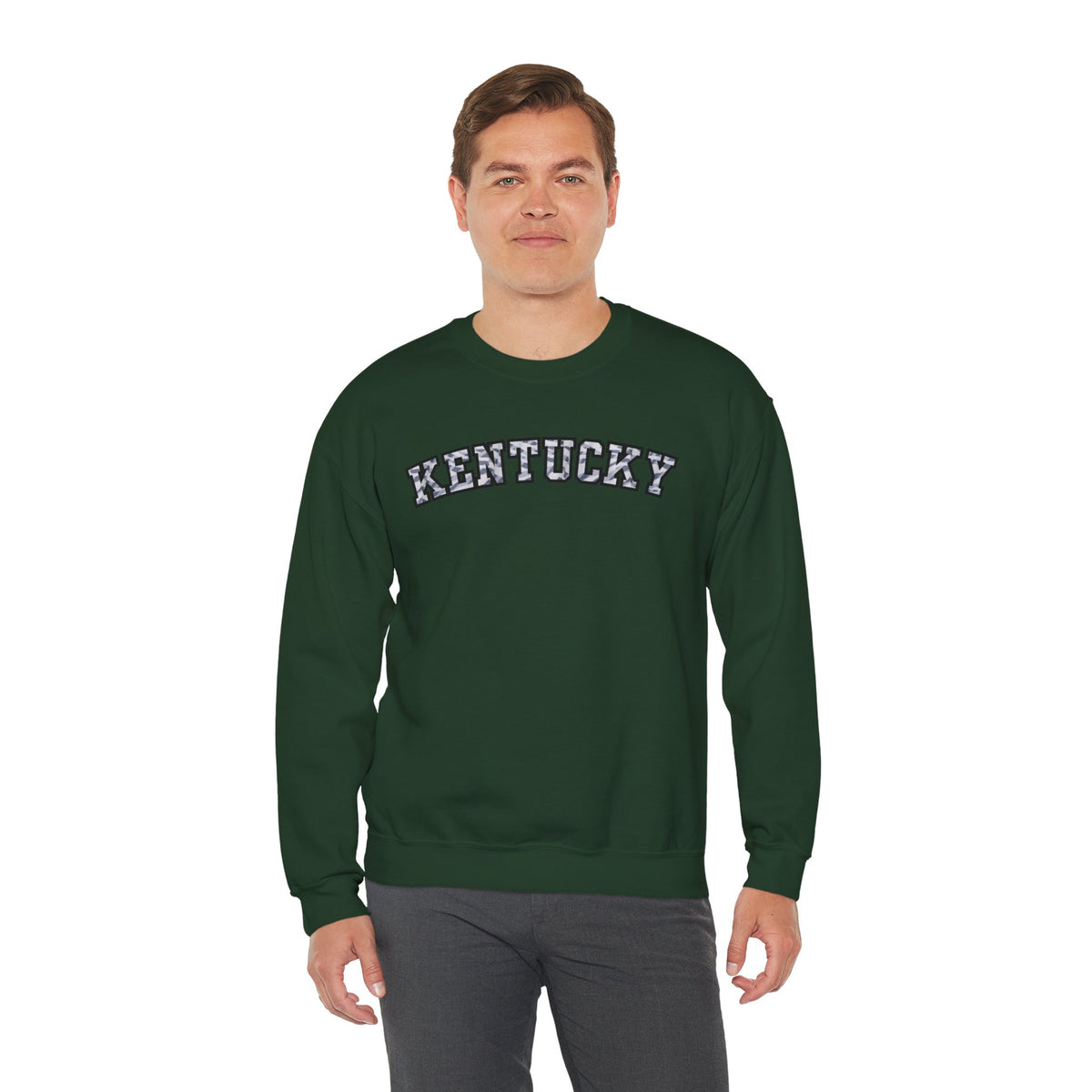 Kentucky Grey Modern Camo Crewneck Sweatshirt