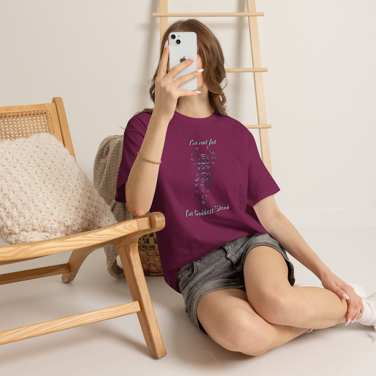 Goddess Sized Tee — "I'm not fat, I'm Goddess Sized" Empowerment T‑Shirt | Andi B. Designs