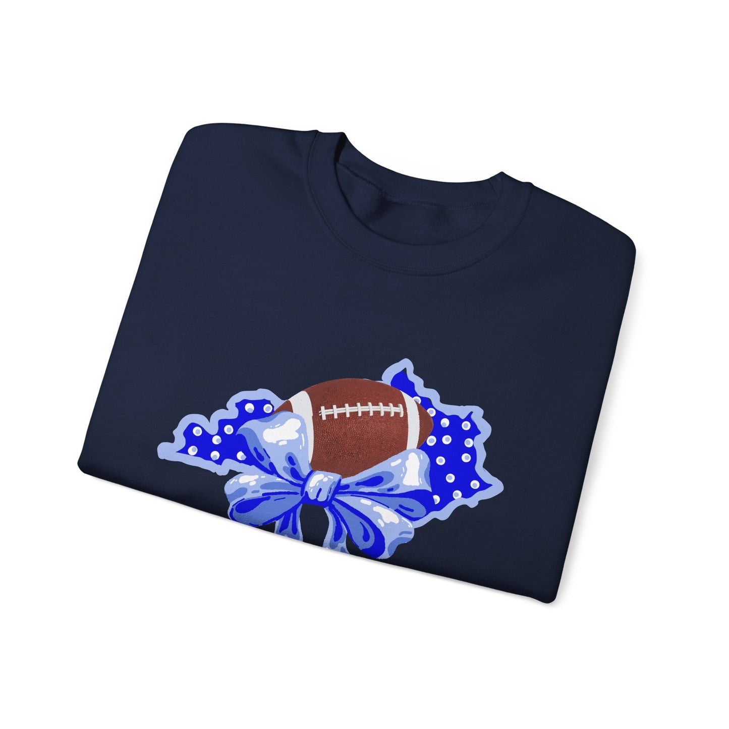 Football and Bows Crewneck Sweatshirt for Fans!