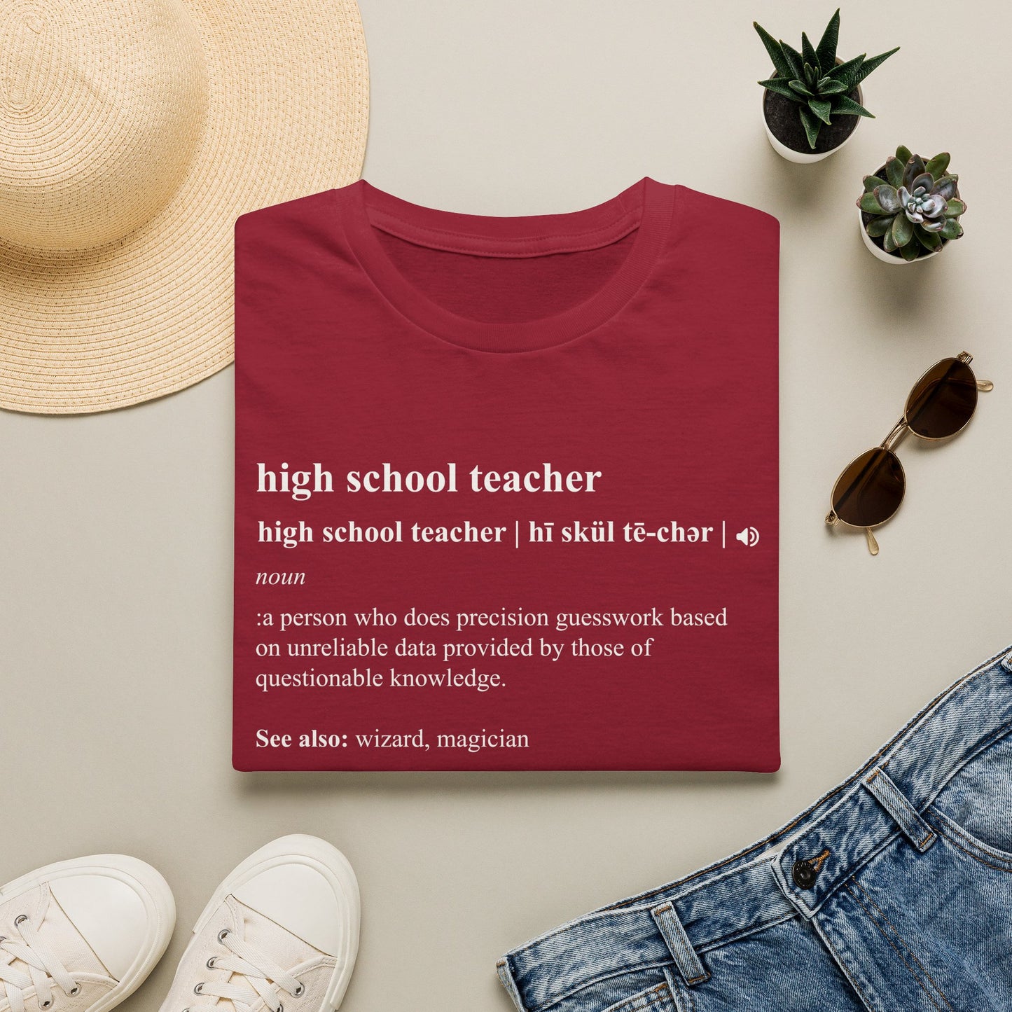 Teacher Definition T-Shirt — 'high school teacher' Funny Dictionary Tee