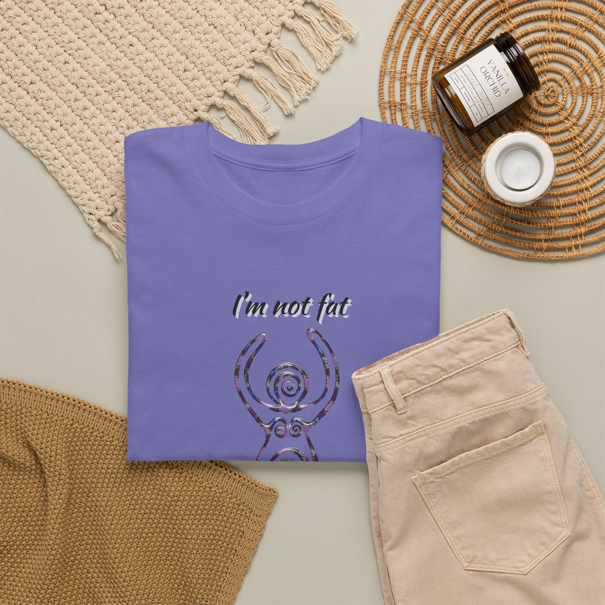 Goddess Sized Tee — "I'm not fat, I'm Goddess Sized" Empowerment T‑Shirt | Andi B. Designs