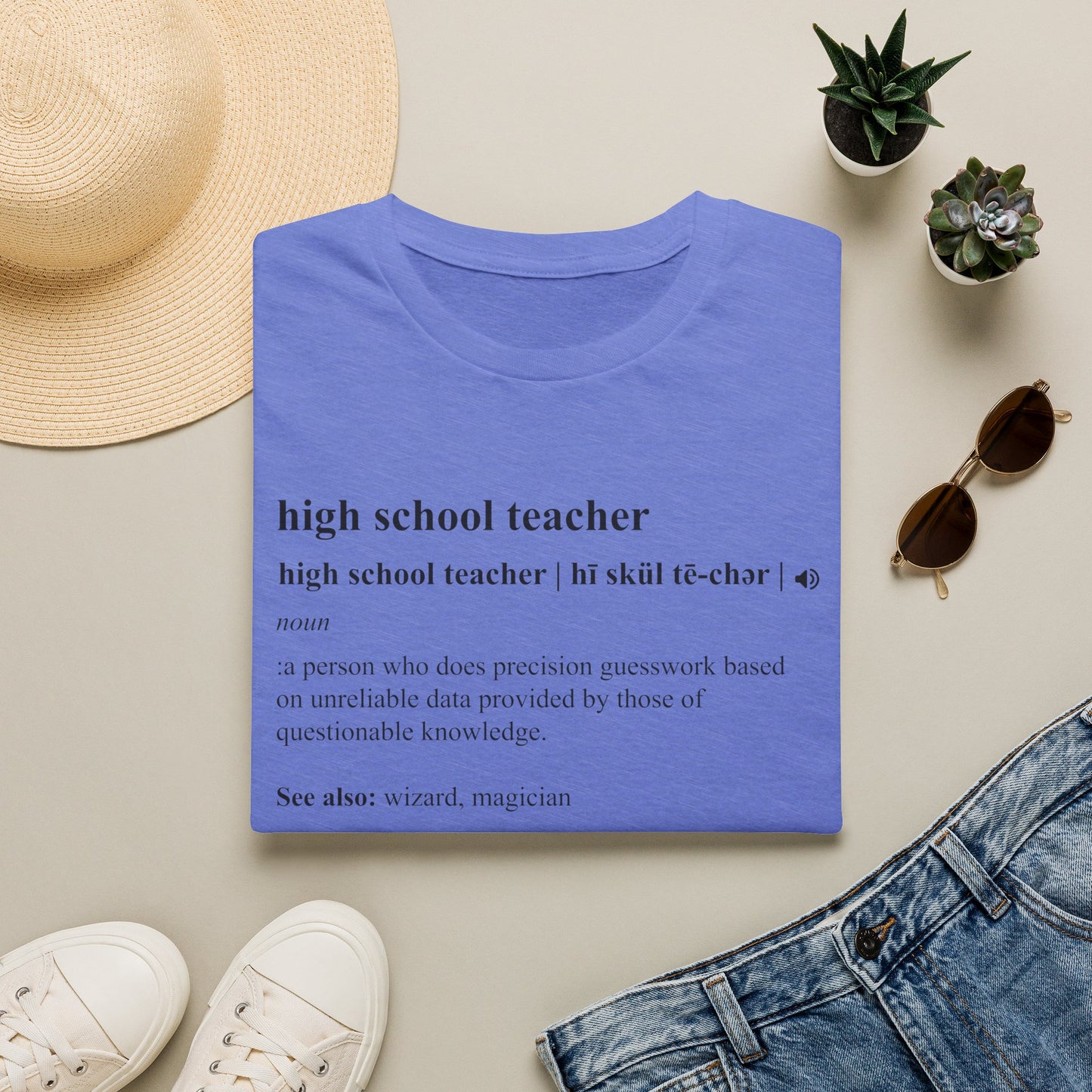 Teacher Definition T-Shirt — 'high school teacher' Funny Dictionary Tee