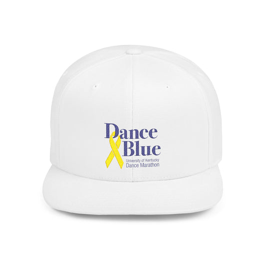 Dance Blue White Flat Bill