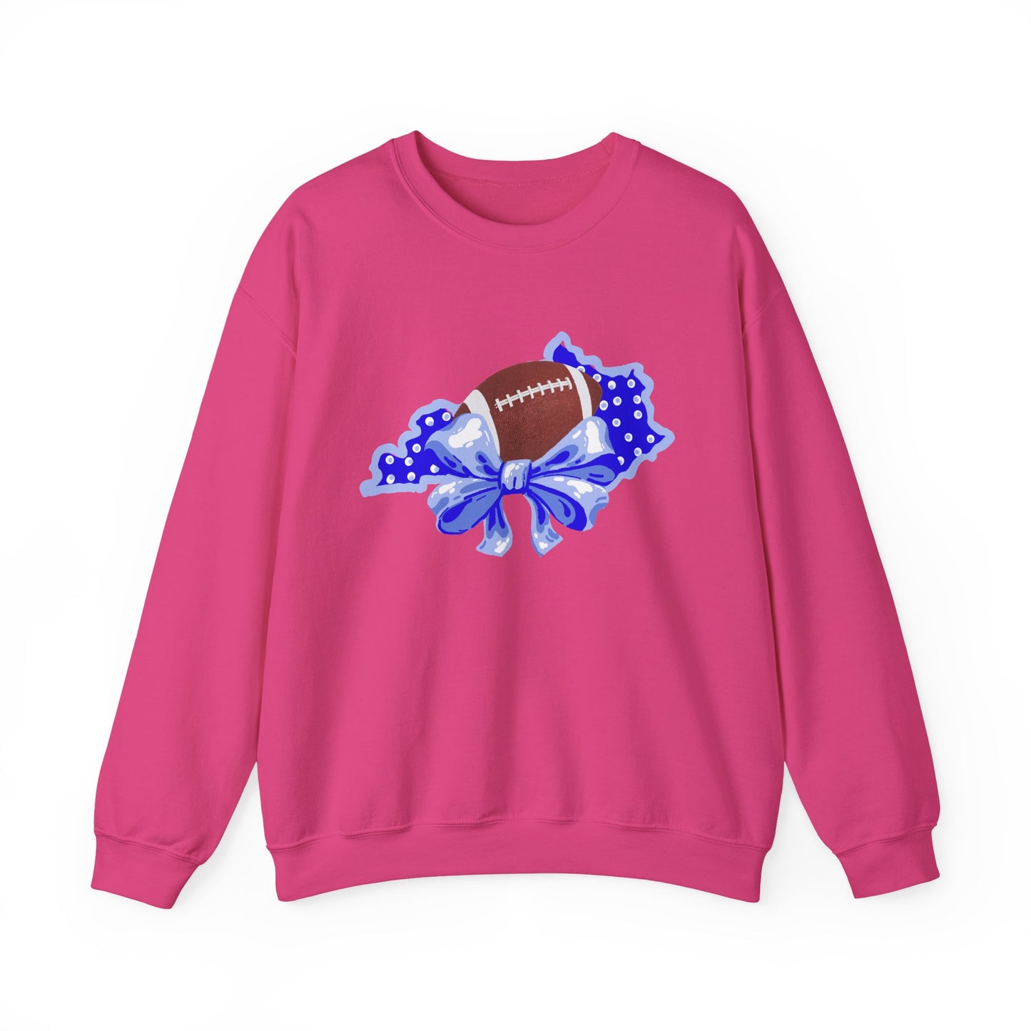 Football and Bows Crewneck Sweatshirt for Fans!